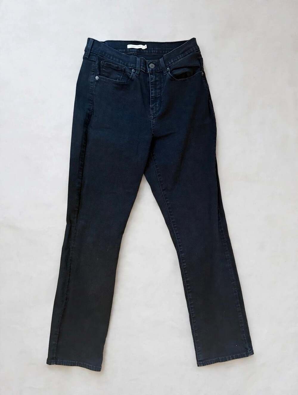 Levi's Women's Classic Straight Black Denim Jeans Sz 10 Waterless